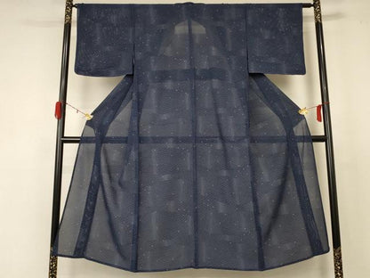 平和屋着物＊夏物 小紋 絽 網目文 正絹 逸品 AABD3368jd