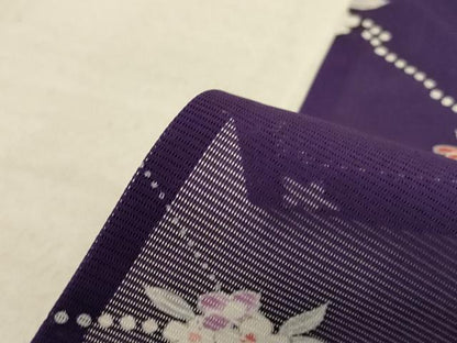 平和屋着物＊夏物 小紋 絽 草花文 正絹 逸品 未使用 AABD3372jd