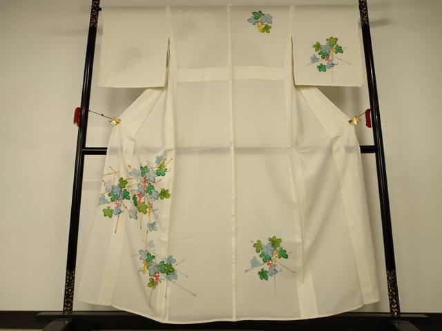 平和屋着物＊夏物 訪問着 絽 葡萄 金彩 正絹 逸品 AABD3373jd