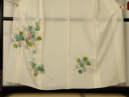 平和屋着物＊夏物 訪問着 絽 葡萄 金彩 正絹 逸品 AABD3373jd