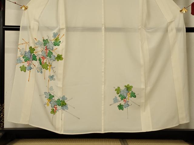 平和屋着物＊夏物 訪問着 絽 葡萄 金彩 正絹 逸品 AABD3373jd