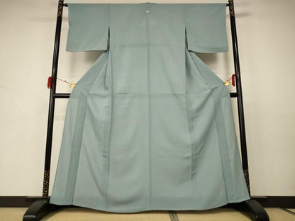 平和屋着物＊夏物 色無地 絽 青磁鼠色 正絹 逸品 AABD3375jd
