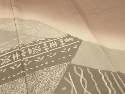 平和屋着物＊夏物 訪問着 絽 幾何学文様 暈し染め 正絹 逸品 AABD3377jd