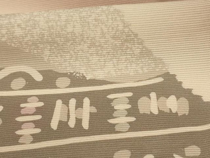 平和屋着物＊夏物 訪問着 絽 幾何学文様 暈し染め 正絹 逸品 AABD3377jd