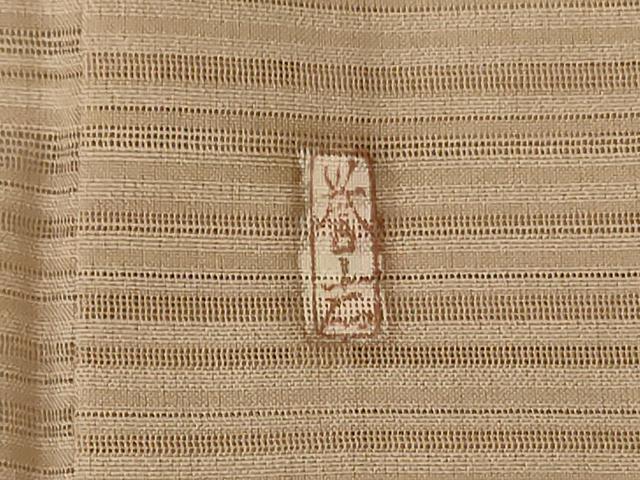 平和屋着物＊夏物 銀座きしや 色無地 絽 白茶色 正絹 逸品 AABD3380jd