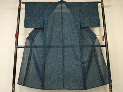 平和屋着物＊夏物 小紋 絽 霞文 正絹 逸品 AABD3381jd