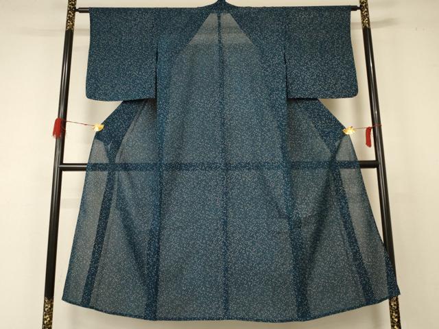 平和屋着物＊夏物 小紋 絽 霞文 正絹 逸品 AABD3381jd