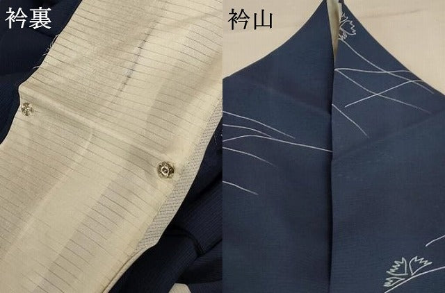 平和屋着物＊夏物 小紋 絽 舞花文 正絹 逸品 AABD3384jd