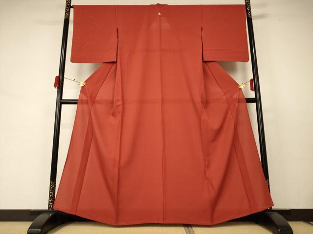 平和屋着物＊夏物 色無地 絽 雀茶色 正絹 逸品 AABD3385jd
