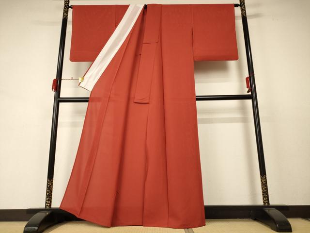 平和屋着物＊夏物 色無地 絽 雀茶色 正絹 逸品 AABD3385jd