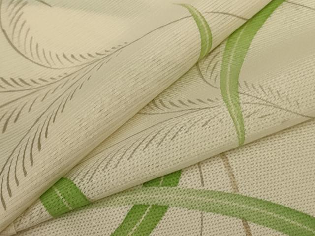 平和屋着物＊夏物 小紋 絽 枝葉文 正絹 逸品 AABD3390jd