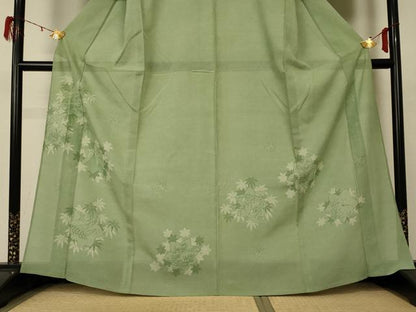 平和屋着物＊夏物　人間国宝 小宮康孝　江戸小紋　訪問着　絽　風景文　正絹　逸品　AABD3397jd