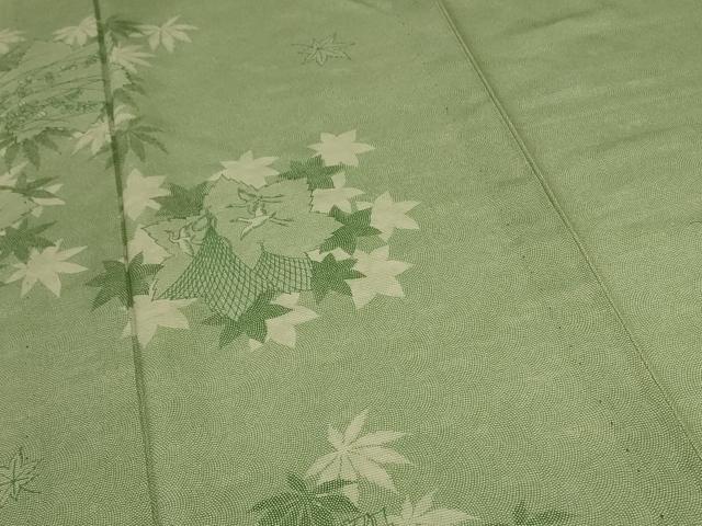 平和屋着物＊夏物　人間国宝 小宮康孝　江戸小紋　訪問着　絽　風景文　正絹　逸品　AABD3397jd