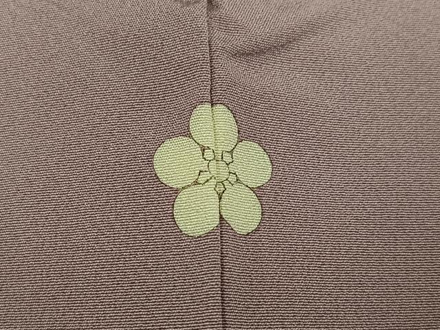 平和屋着物●上質な色無地 薄柿色 正絹 逸品 AABD3407ph