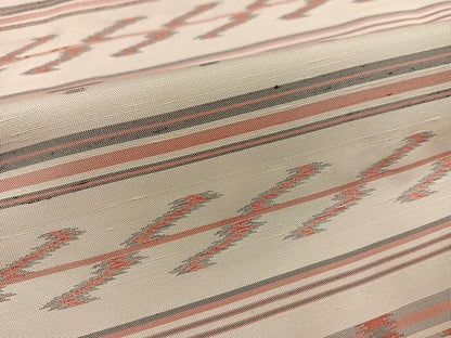 平和屋着物●本場琉球絣 紬 横段文 正絹 逸品 AABD3411ph