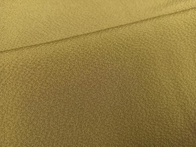 平和屋着物●上質な色無地　油色　正絹　逸品　AABD3417ph