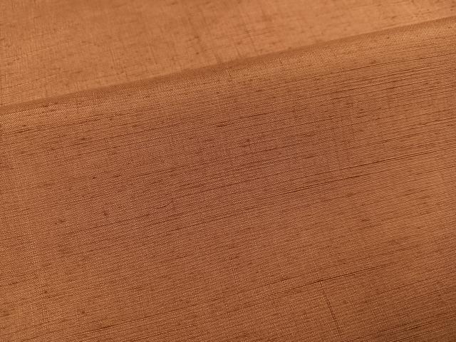 平和屋着物●上質な紬 色無地 繻色 正絹 逸品 AABD3419ph