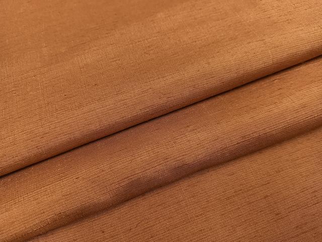 平和屋着物●上質な紬 色無地 繻色 正絹 逸品 AABD3419ph