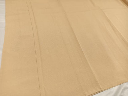 平和屋着物●上質な色無地 丁子色 正絹 逸品 AABD3426ph
