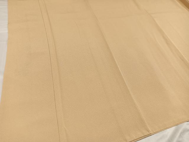 平和屋着物●上質な色無地 丁子色 正絹 逸品 AABD3426ph