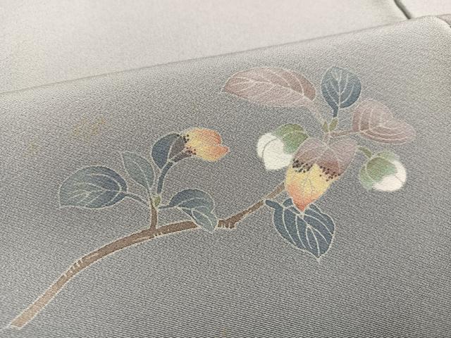 平和屋着物●十日町友禅作家　一梗　訪問着　枝花文　暈し染め　正絹　逸品　AABD3430ph