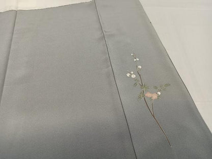 平和屋着物●十日町友禅作家　一梗　訪問着　枝花文　暈し染め　正絹　逸品　AABD3430ph
