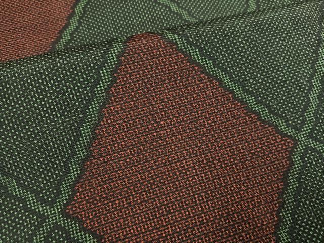 平和屋着物●本場大島紬　一元絣　菱文　正絹　逸品　AABD3436ph