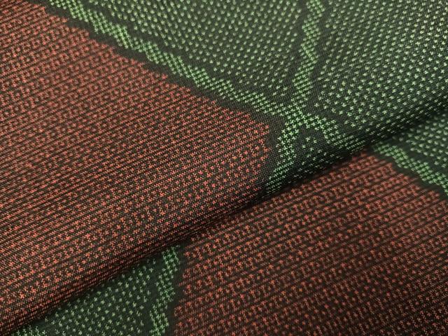 平和屋着物●本場大島紬　一元絣　菱文　正絹　逸品　AABD3436ph