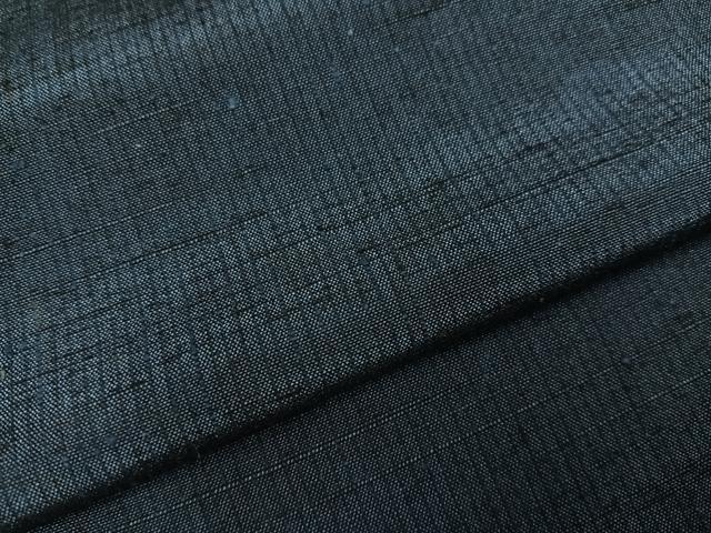 平和屋着物●男性 紬 色無地 藍鉄色 正絹 逸品 未使用 AABD3444ph