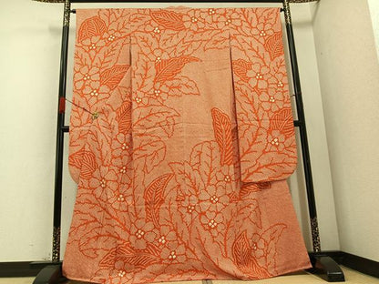平和屋着物●豪華振袖　総絞り　草花文　正絹　逸品　AABD3453ph