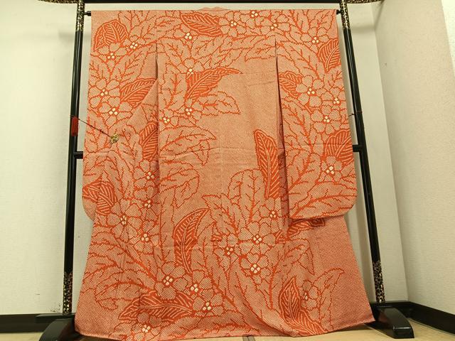 平和屋着物●豪華振袖　総絞り　草花文　正絹　逸品　AABD3453ph