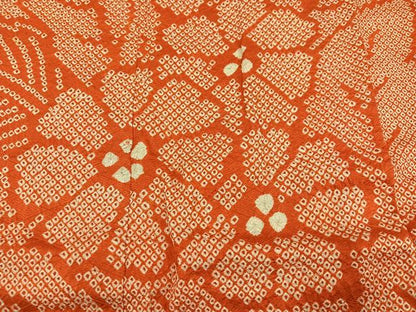 平和屋着物●豪華振袖　総絞り　草花文　正絹　逸品　AABD3453ph