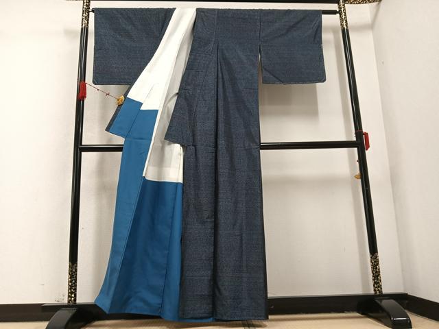 平和屋着物●本場大島紬 残糸織 やたら織 霞文 正絹 逸品 AABD3455ph