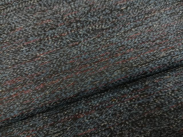 平和屋着物●本場大島紬 残糸織 やたら織 霞文 正絹 逸品 AABD3455ph
