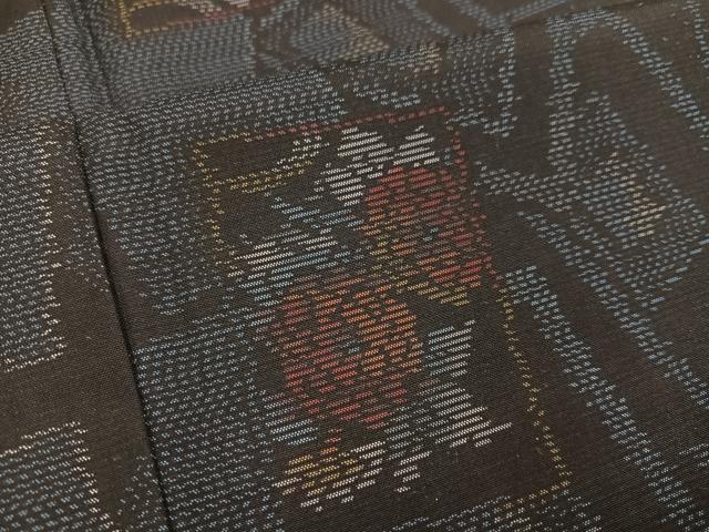 平和屋着物●本場大島紬 色紙花文 正絹 逸品 未使用 AABD3471ph