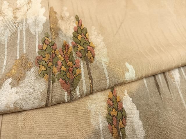 平和屋着物●訪問着　ろうけつ染め　樹林文　金彩　正絹　逸品　AABD3475ph