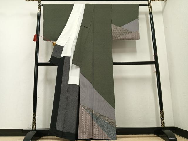 平和屋着物●訪問着　作家物　花文　正絹　逸品　AABD3477ph