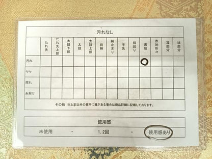 平和屋着物◎両面六通柄袋帯　正倉院花文　金銀糸　正絹　逸品　AABD3497yx