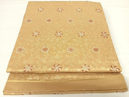 平和屋着物◎六通柄　京本袋帯　花唐草文　金銀糸　正絹　逸品　AABD3504yx