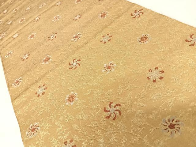 平和屋着物◎六通柄　京本袋帯　花唐草文　金銀糸　正絹　逸品　AABD3504yx