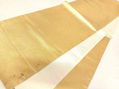 平和屋着物◎六通柄袋帯 霞文 金糸 正絹 逸品 AABD3505yx