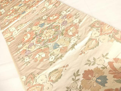 平和屋着物◎六通柄袋帯　宝相華　金糸　正絹　逸品　AABD3612yx