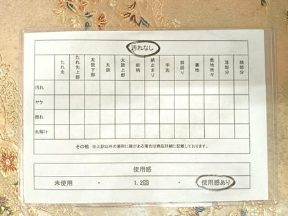 平和屋着物◎六通柄袋帯　唐織　更紗花文　金糸　引箔　正絹　逸品　AABD3687yx