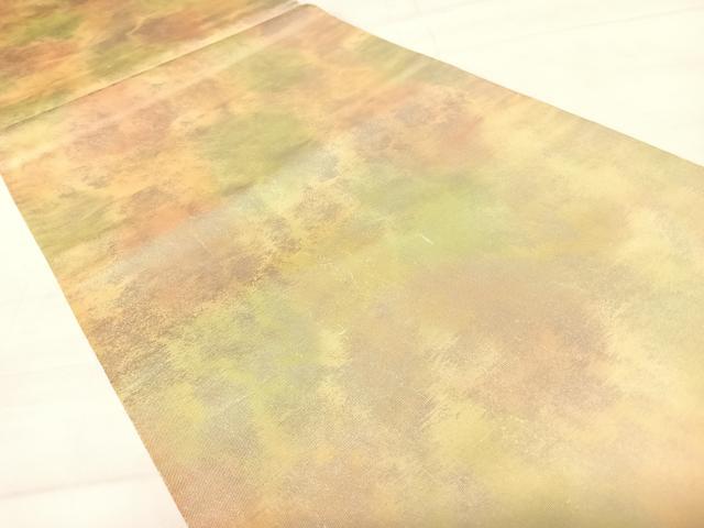 平和屋着物◎六通柄袋帯　霞文　引箔　正絹　逸品　AABD3697yx