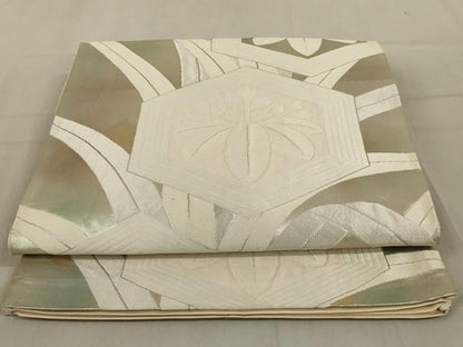 平和屋着物◎六通柄袋帯　唐織　亀甲桐文　正絹　逸品　AABD3740ou