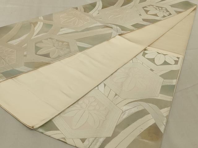 平和屋着物◎六通柄袋帯　唐織　亀甲桐文　正絹　逸品　AABD3740ou