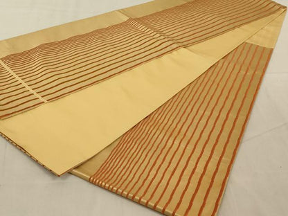 平和屋着物◎六通柄袋帯　間道　正絹　逸品　AABD3748ou