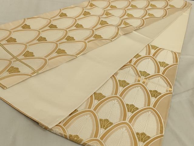 平和屋着物◎六通柄袋帯 若松青海波 金糸 正絹 逸品 AABD3756ou