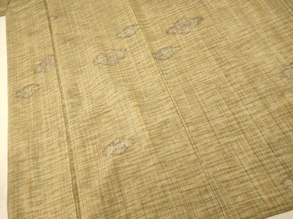 平和屋着物■上質な紬　花菱文　正絹　逸品　AABD3786fw