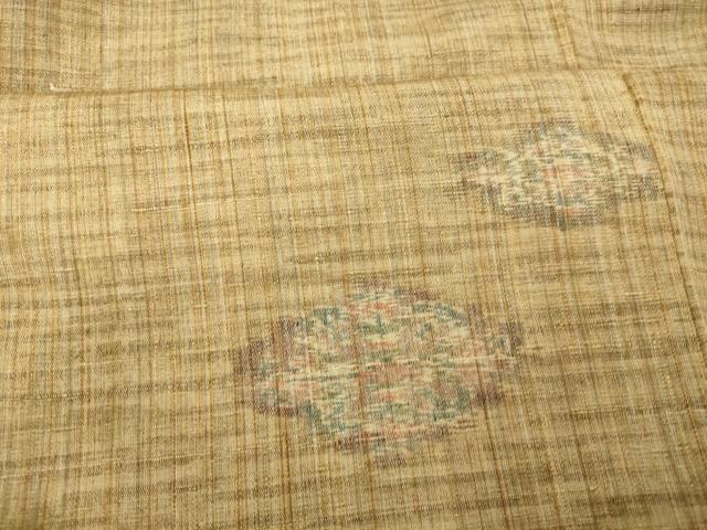 平和屋着物■上質な紬　花菱文　正絹　逸品　AABD3786fw